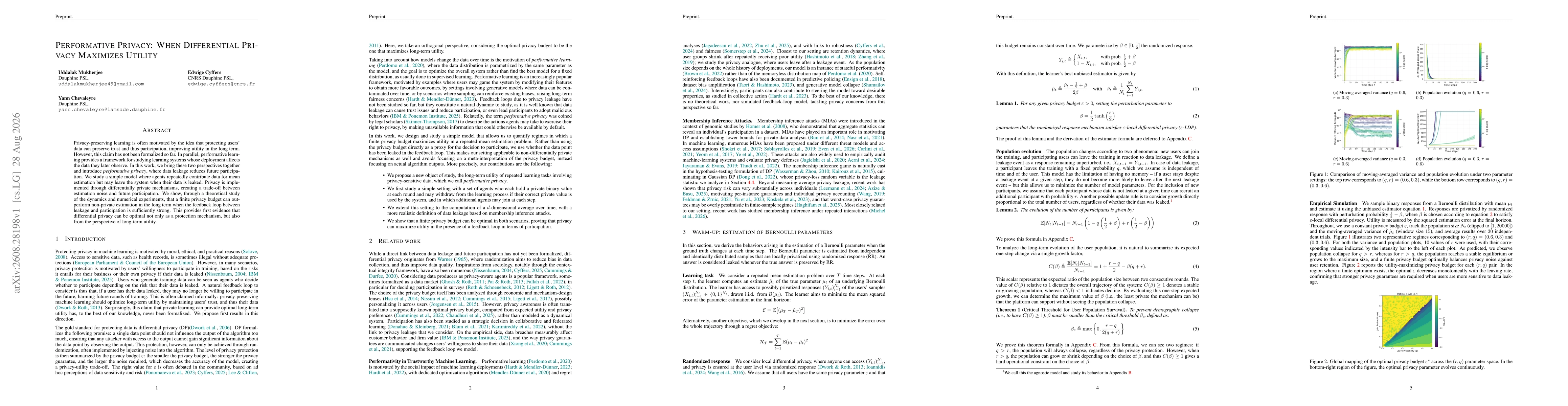 Thumbnail for Performative Privacy: When Differential Privacy Maximizes Utility