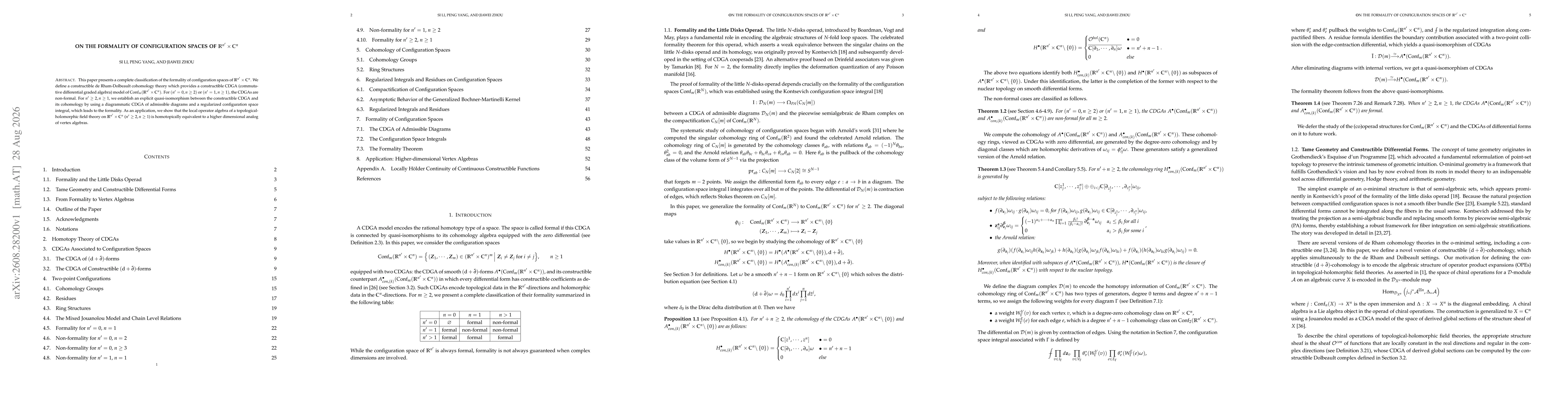 Thumbnail for On the Formality of Configuration Spaces of $\mathbb{R}^{n'} \times \mathbb{C}^{n}$
