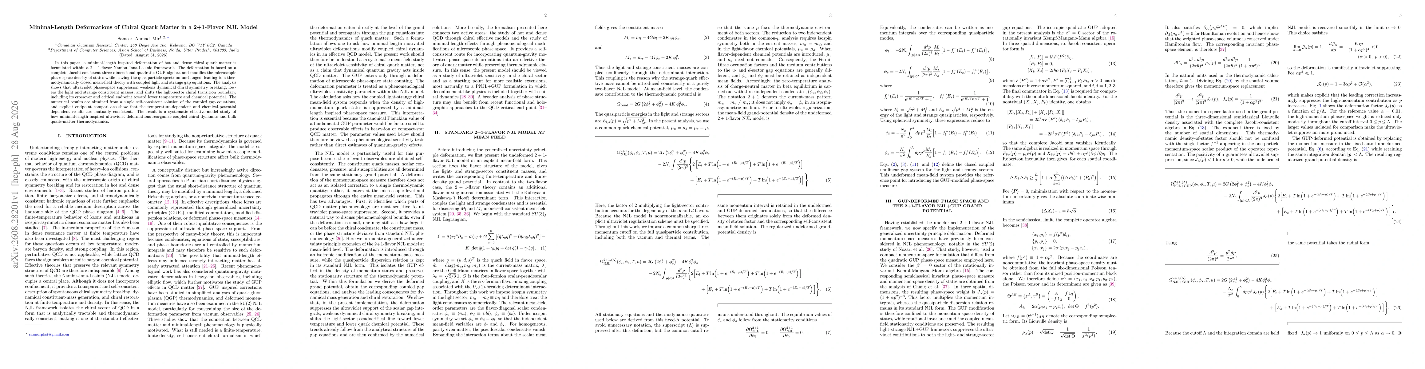 Thumbnail for Minimal-Length Deformations of Chiral Quark Matter in a 2+1-Flavor NJL Model