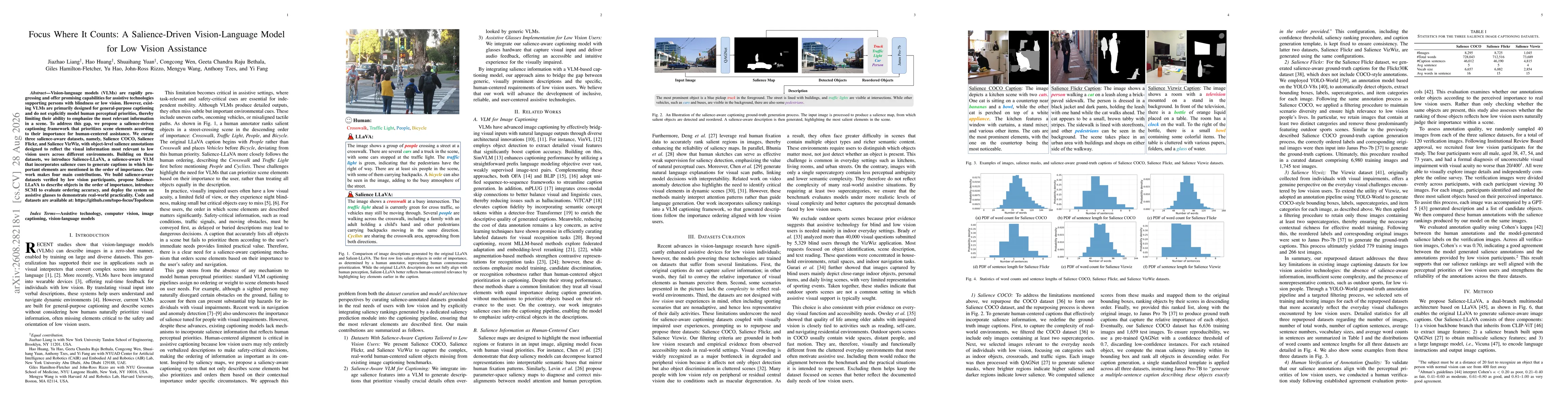 Thumbnail for Focus Where It Counts: A Salience-Driven Vision-Language Model for Low Vision Assistance