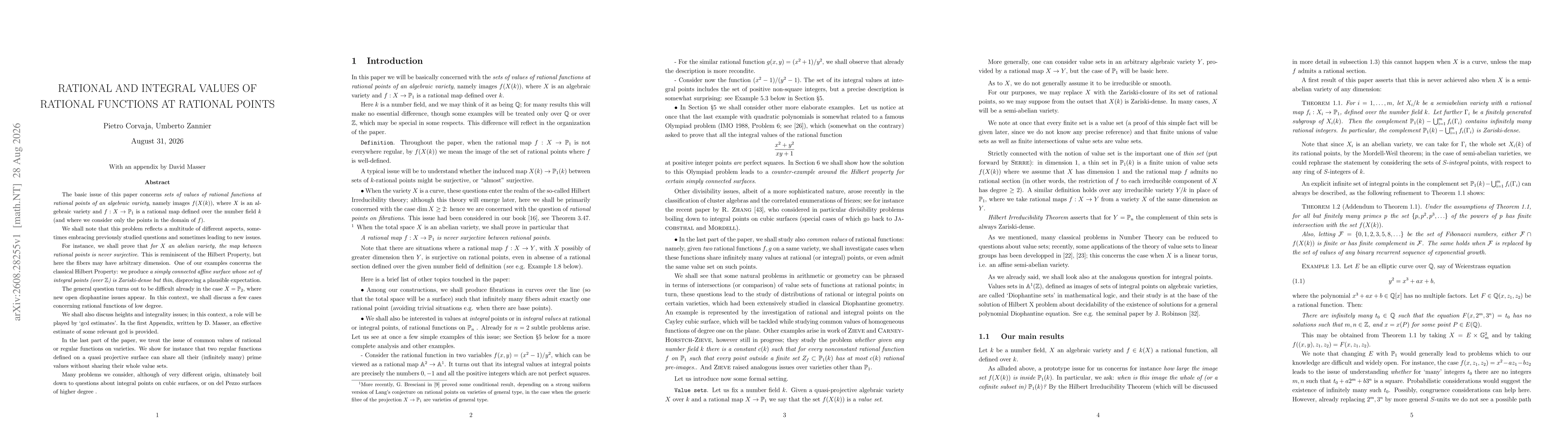 Thumbnail for Rational and integral values of rational functions at rational points