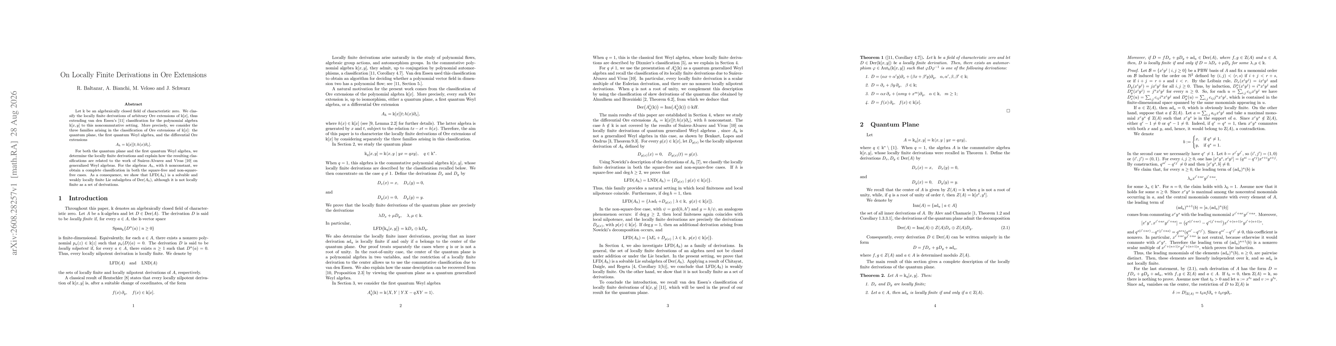 Thumbnail for On Locally Finite Derivations in Ore Extensions
