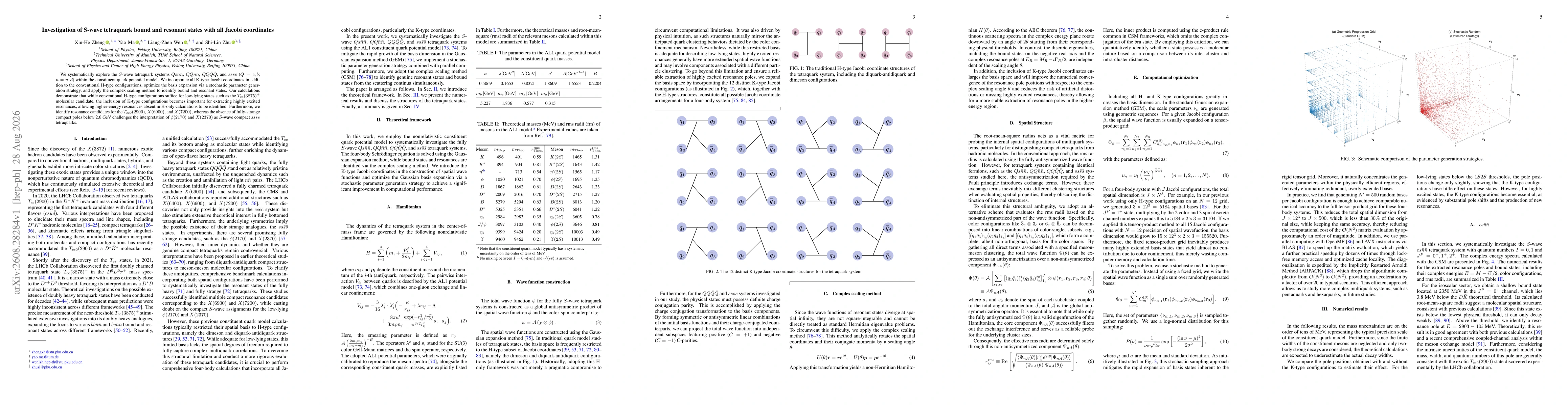 Thumbnail for Investigation of S-wave tetraquark bound and resonant states with all Jacobi coordinates
