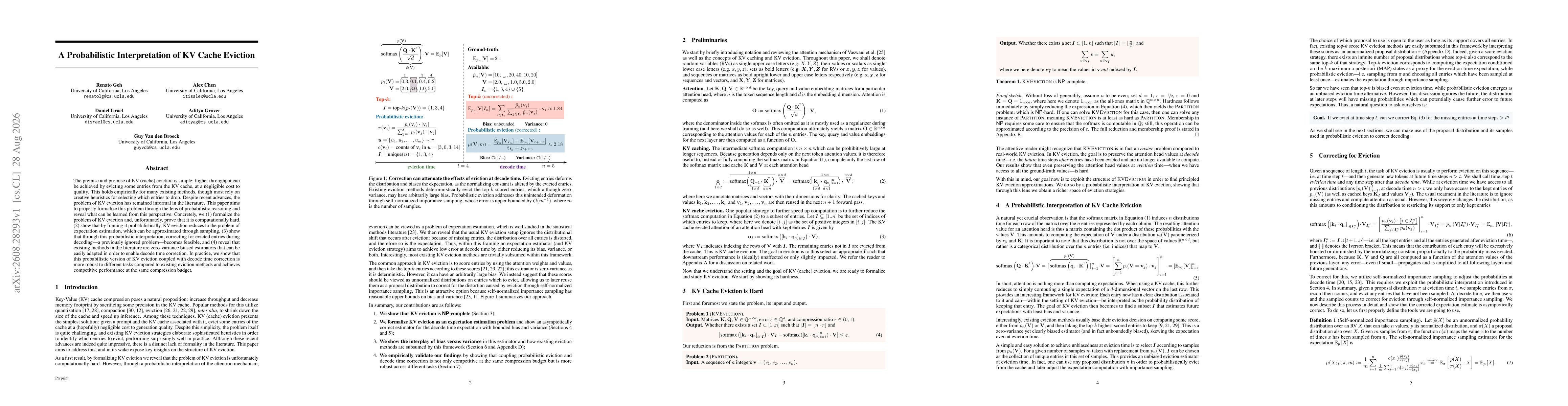 Thumbnail for A Probabilistic Interpretation of KV Cache Eviction