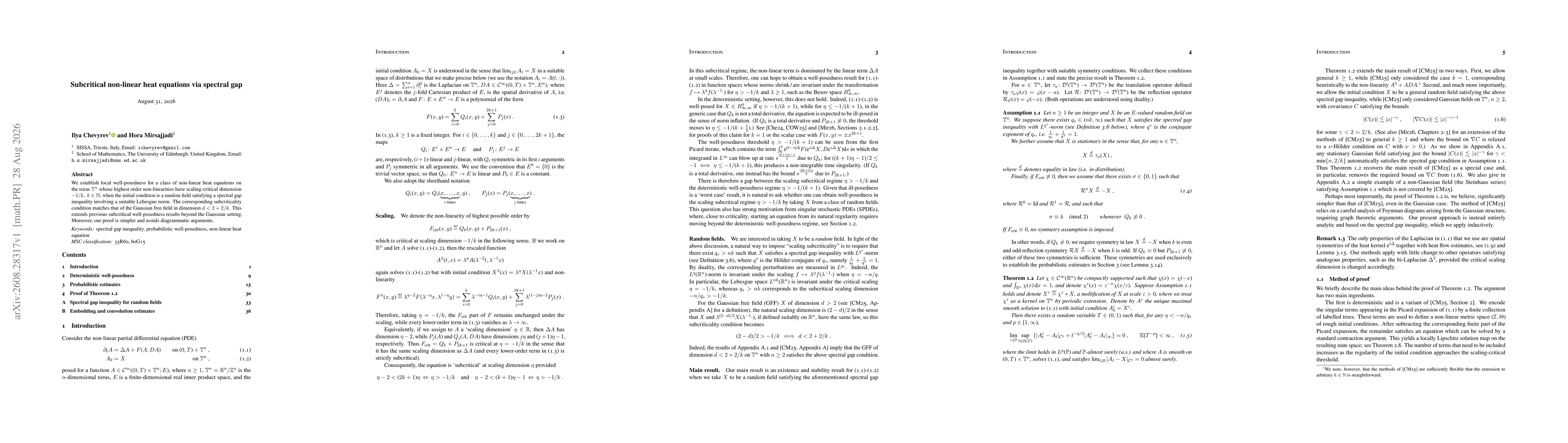 Thumbnail for Subcritical non-linear heat equations via spectral gap
