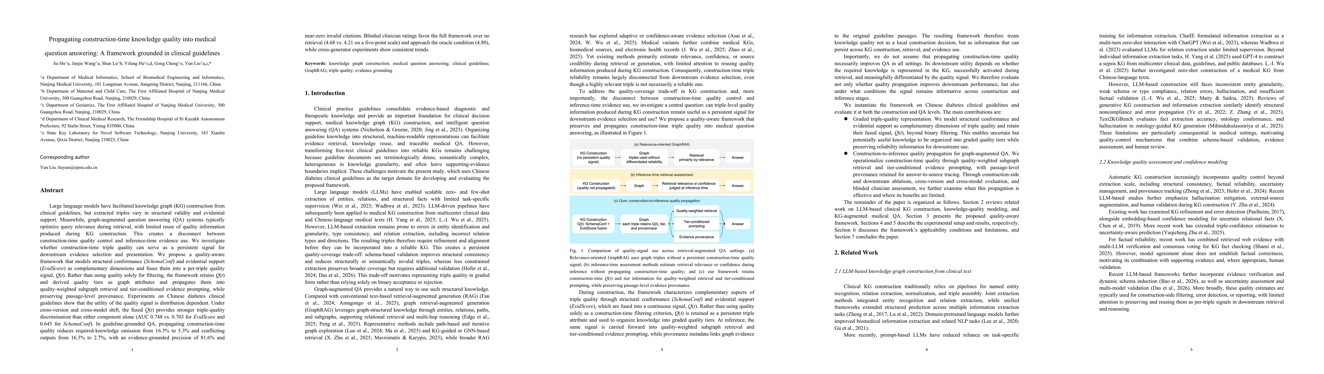 Thumbnail for Propagating construction-time knowledge quality into medical question answering: A framework grounded in clinical guidelines