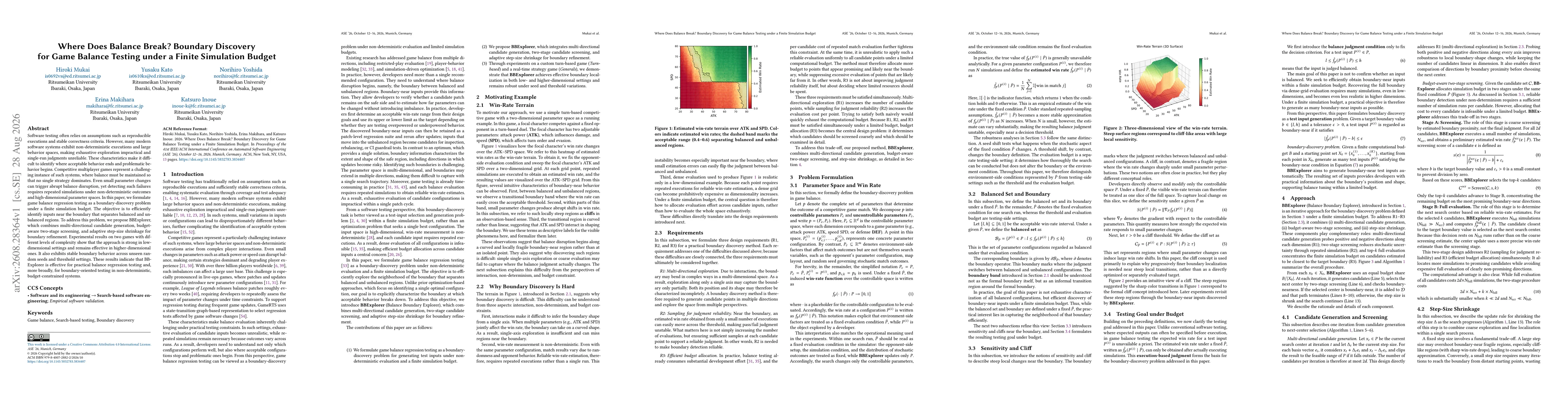 Thumbnail for Where Does Balance Break? Boundary Discovery for Game Balance Testing under a Finite Simulation Budget