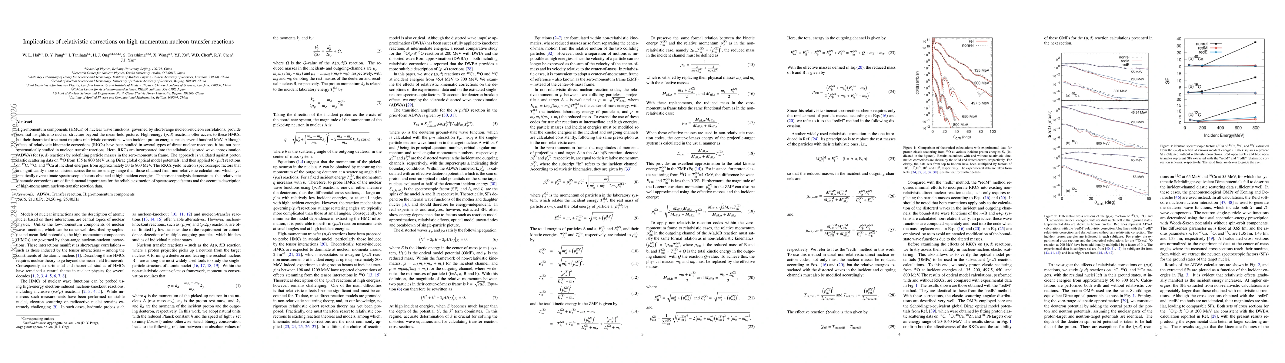 Thumbnail for Implications of relativistic corrections on high-momentum nucleon-transfer reactions
