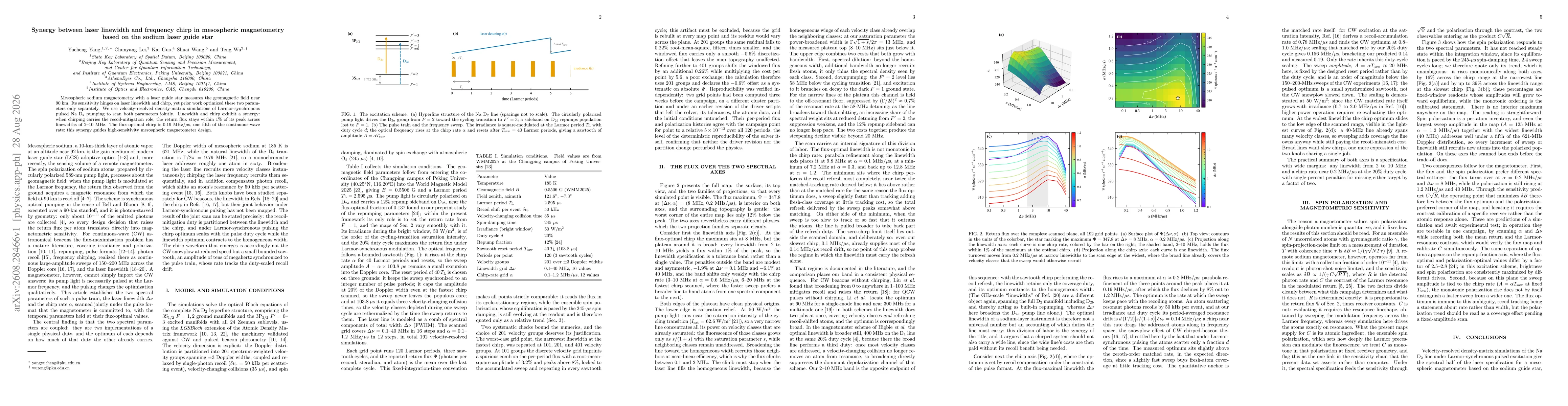 Thumbnail for Synergy between laser linewidth and frequency chirp in mesospheric magnetometry based on the sodium laser guide star