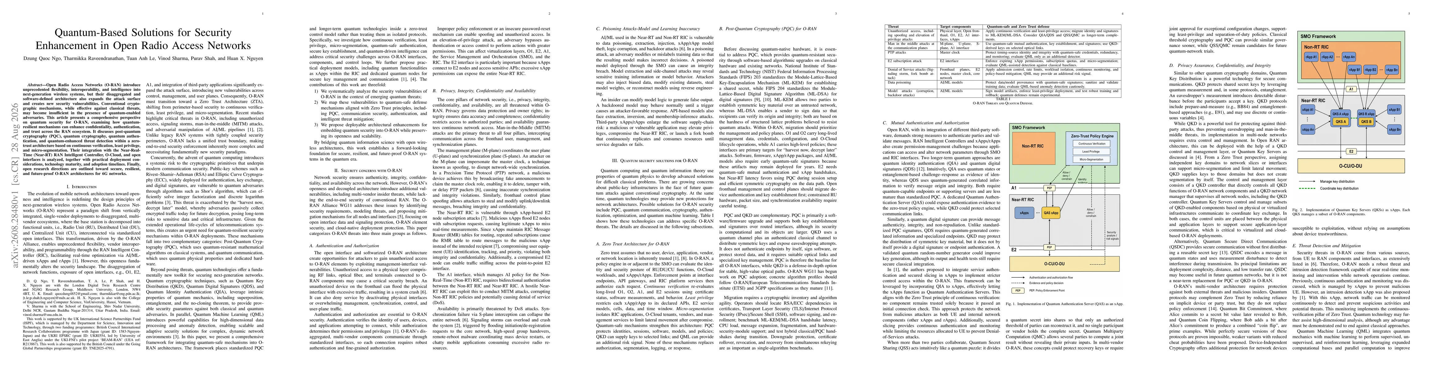 Thumbnail for Quantum-Based Solutions for Security Enhancement in Open Radio Access Networks