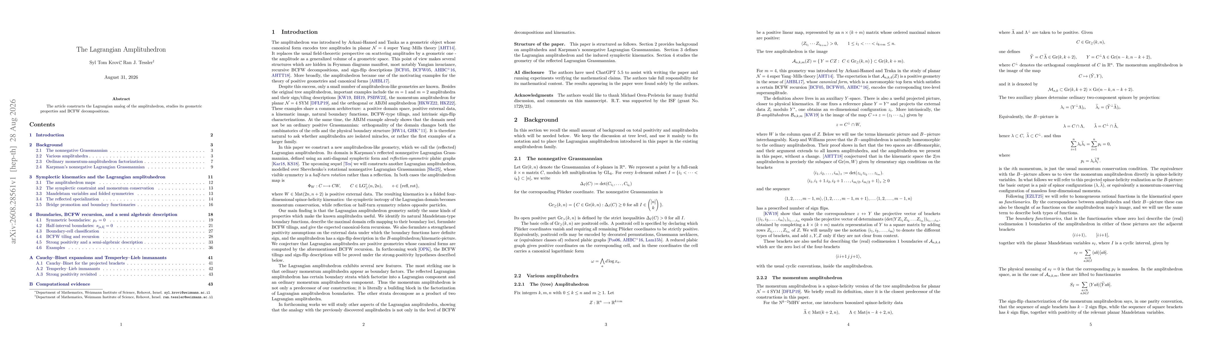 Thumbnail for The Lagrangian Amplituhedron