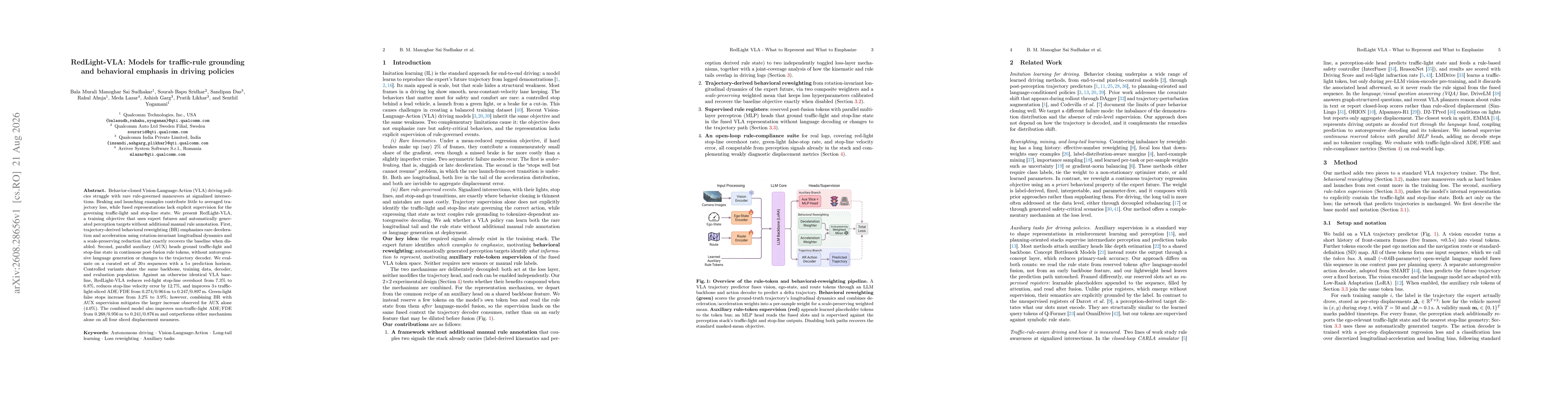 Thumbnail for RedLight-VLA: Models for traffic-rule grounding and behavioral emphasis in driving policies
