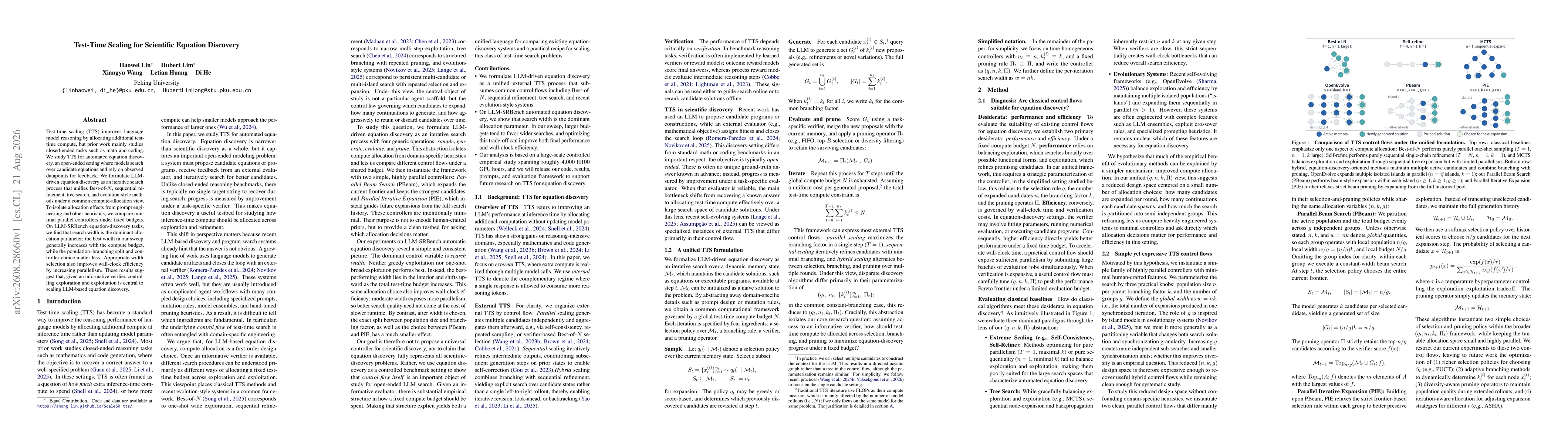 Thumbnail for Test-Time Scaling for Scientific Equation Discovery