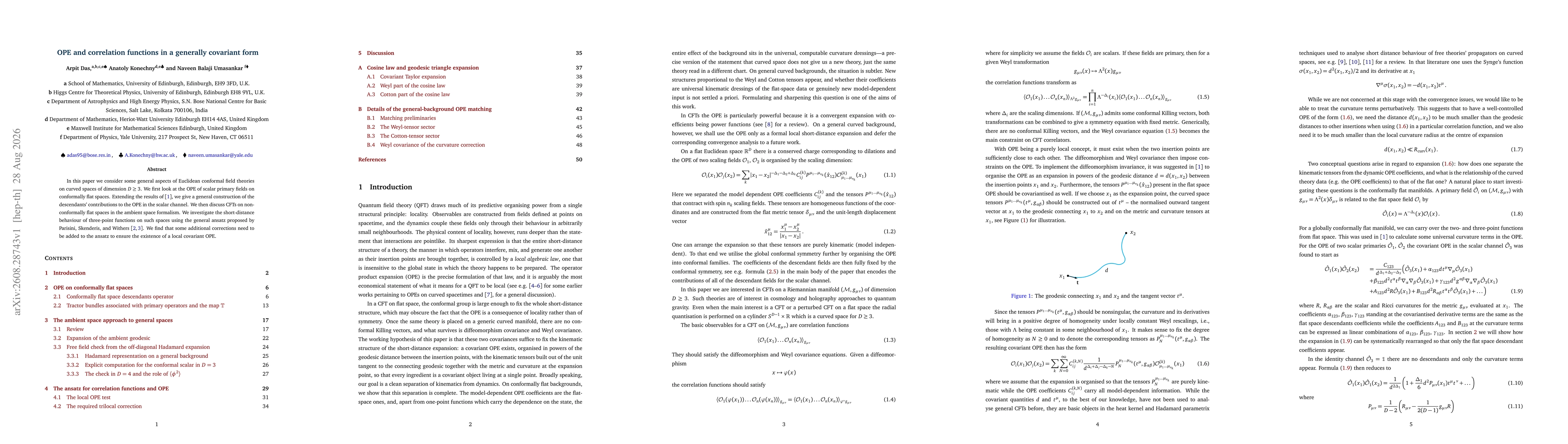 Thumbnail for OPE and correlation functions in a generally covariant form