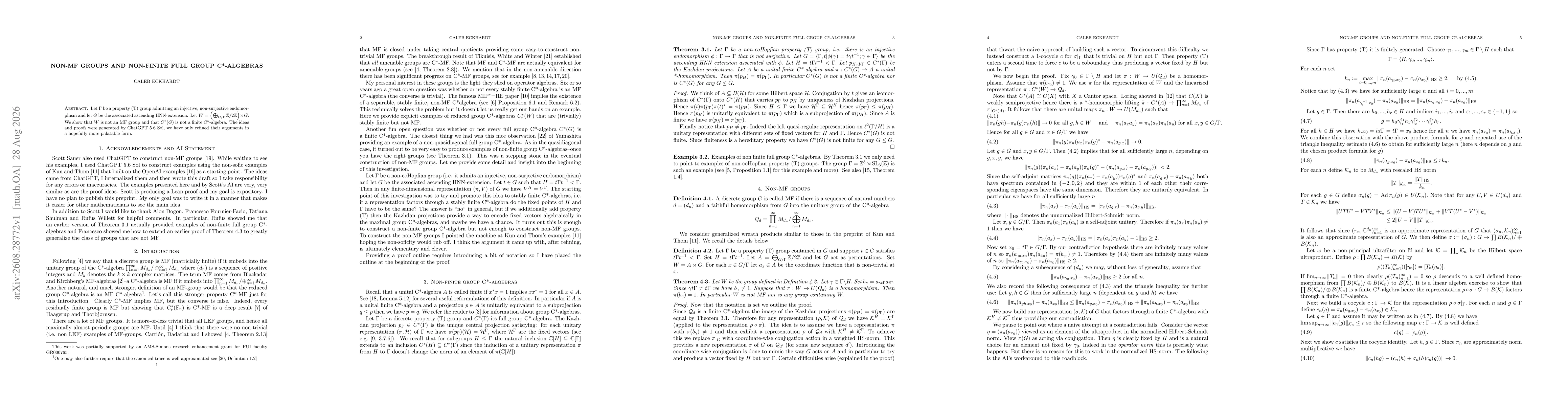 Thumbnail for Non-MF groups and non-finite full group C*-algebras