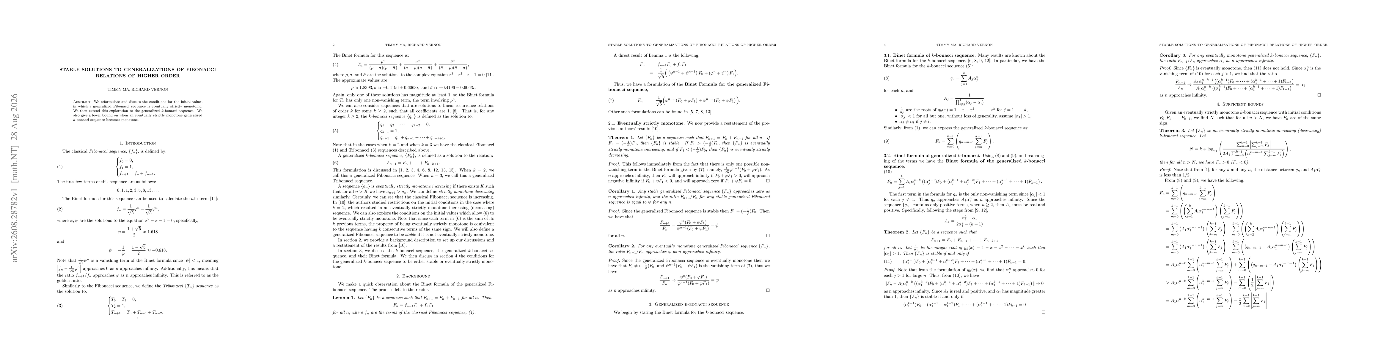 Thumbnail for Stable Solutions to Generalizations of Fibonacci Relations of Higher Order