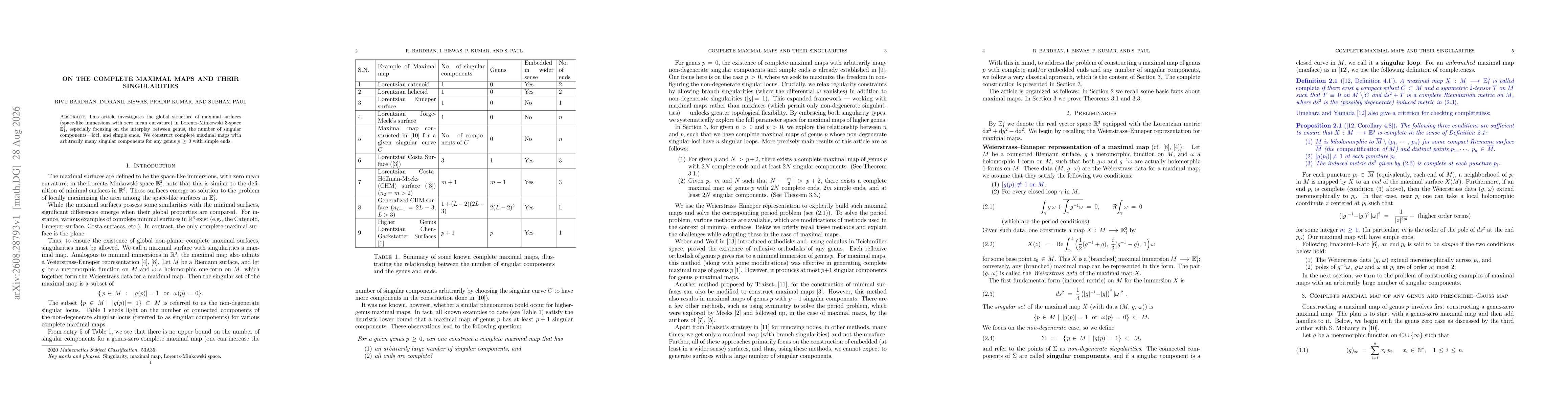 Thumbnail for On the complete maximal maps and their singularities