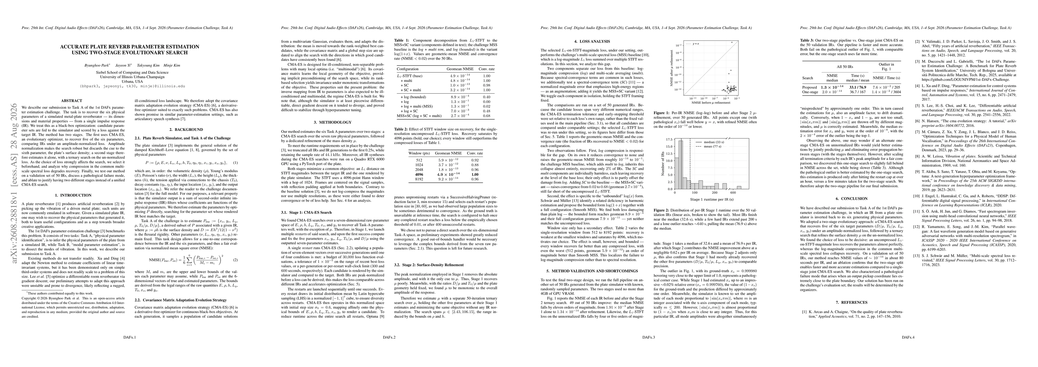 Thumbnail for Accurate Plate Reverb Parameter Estimation Using Two-Stage Evolutionary Search