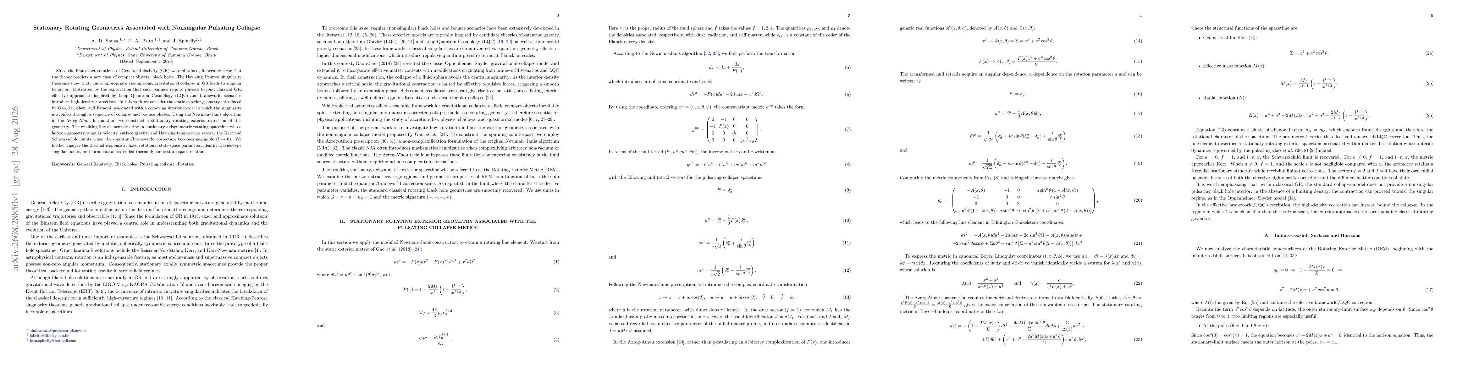 Thumbnail for Stationary Rotating Geometries Associated with Nonsingular Pulsating Collapse