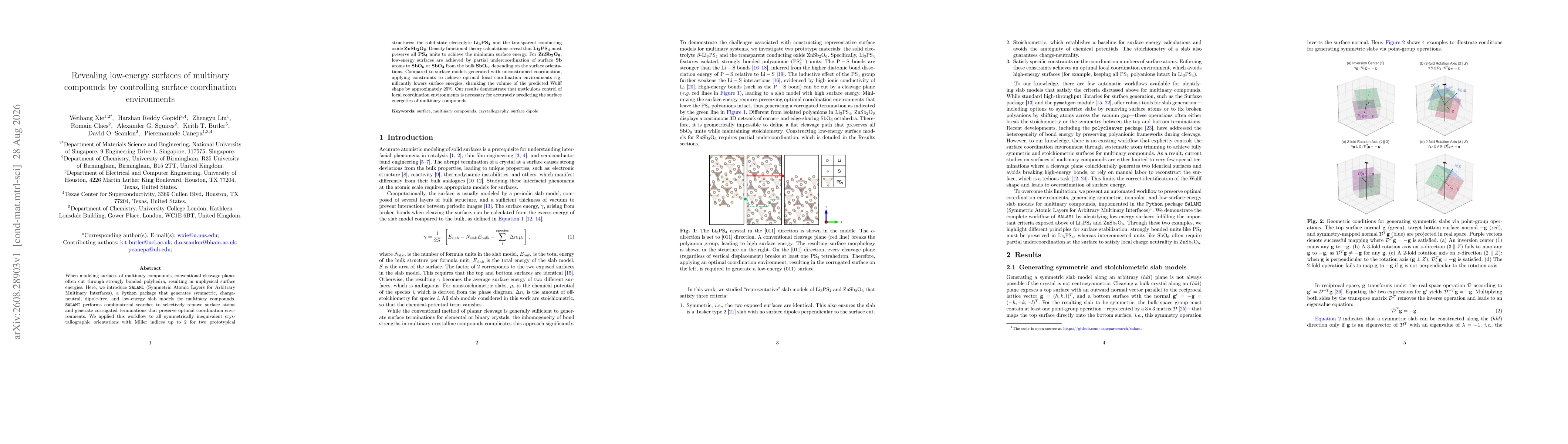Thumbnail for Revealing low-energy surfaces of multinary compounds by controlling surface coordination environments