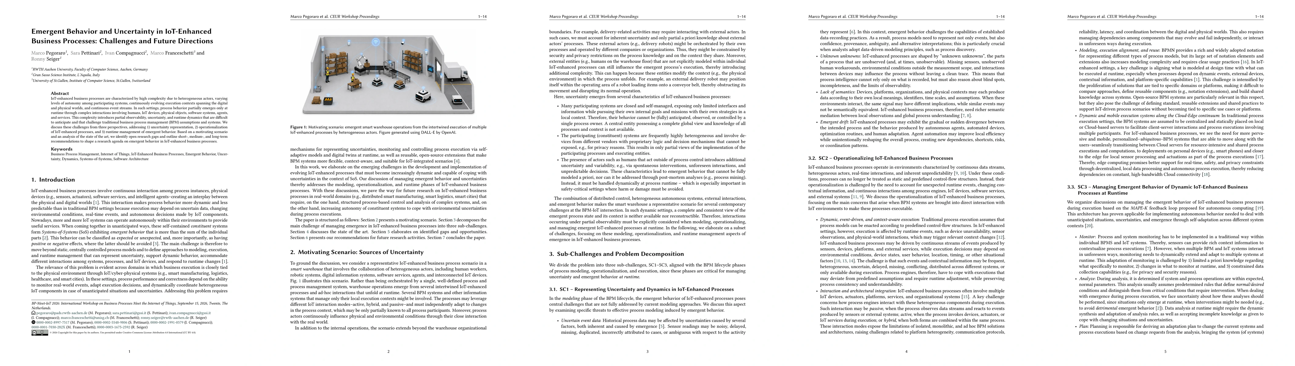 Thumbnail for Emergent Behavior and Uncertainty in IoT-Enhanced Business Processes: Challenges and Future Directions