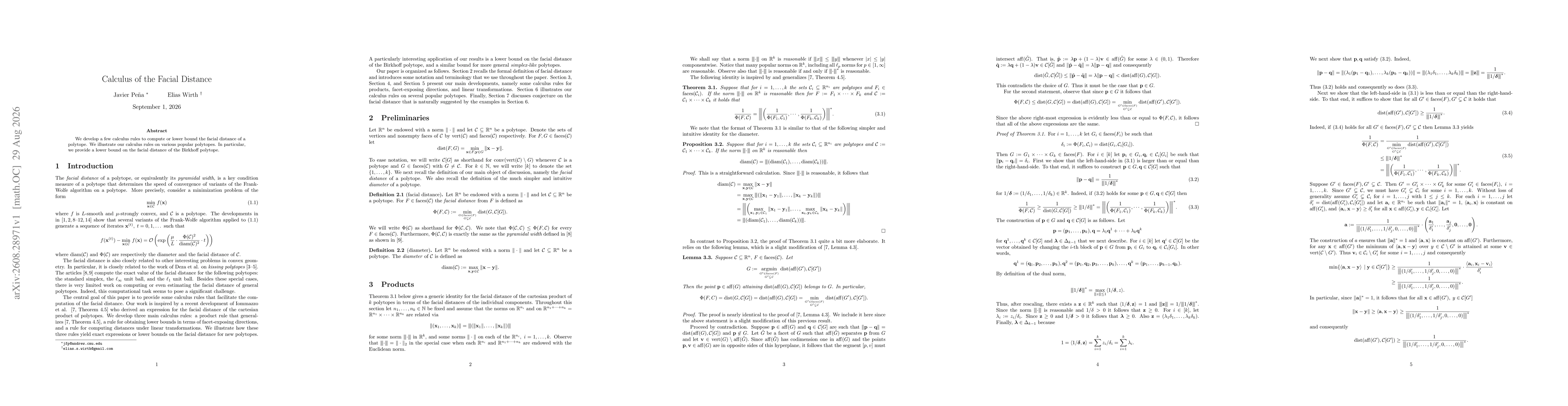 Thumbnail for Calculus of the Facial Distance