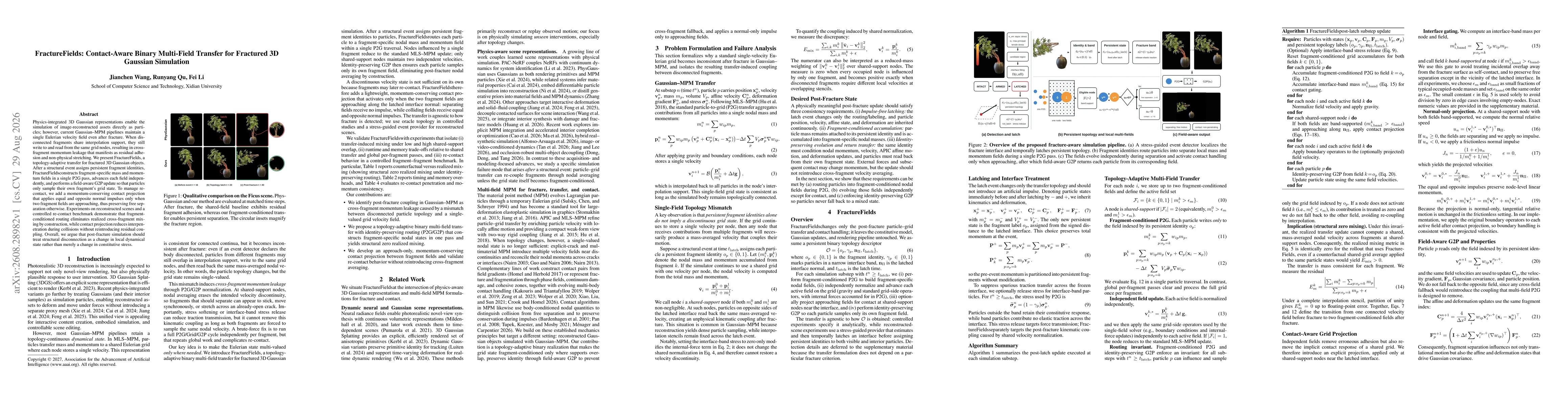 Thumbnail for FractureFields: Contact-Aware Binary Multi-Field Transfer for Fractured 3D Gaussian Simulation