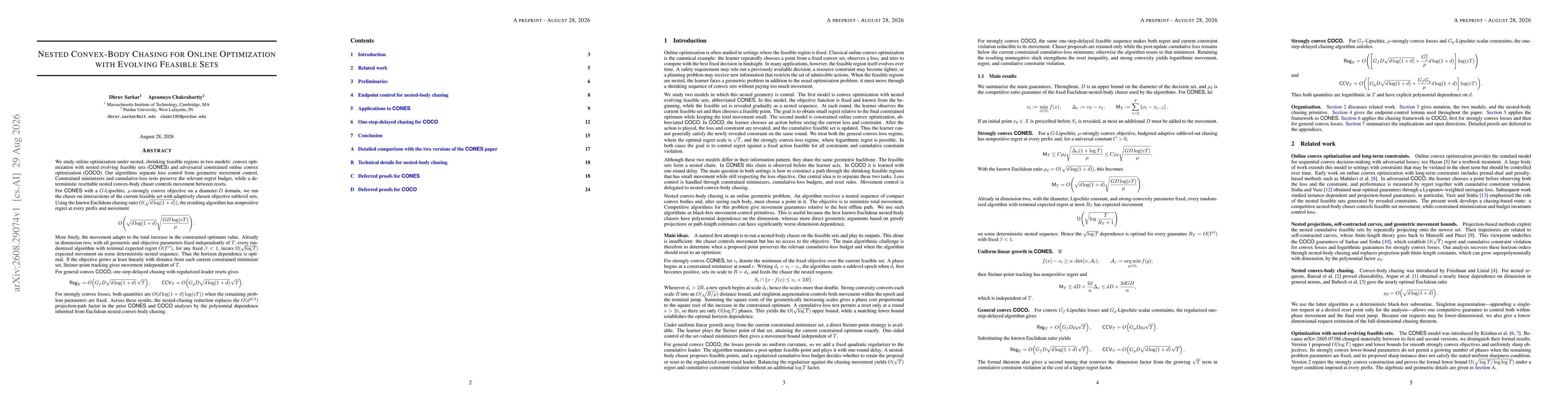 Thumbnail for Nested Convex-Body Chasing for Online Optimization with Evolving Feasible Sets