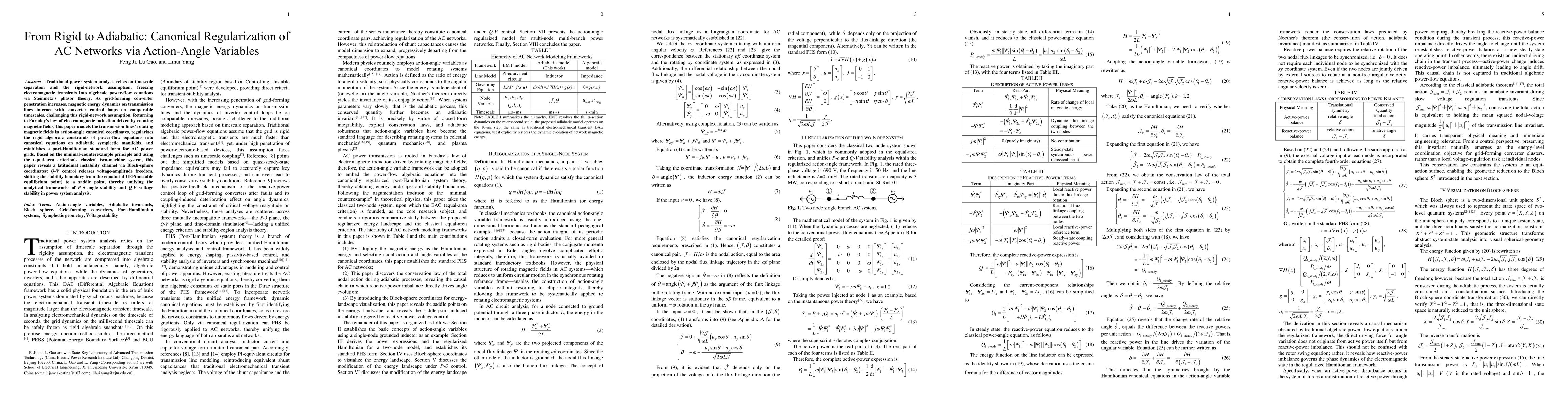 Thumbnail for From Rigid to Adiabatic: Canonical Regularization of AC Networks via Action-Angle Variables