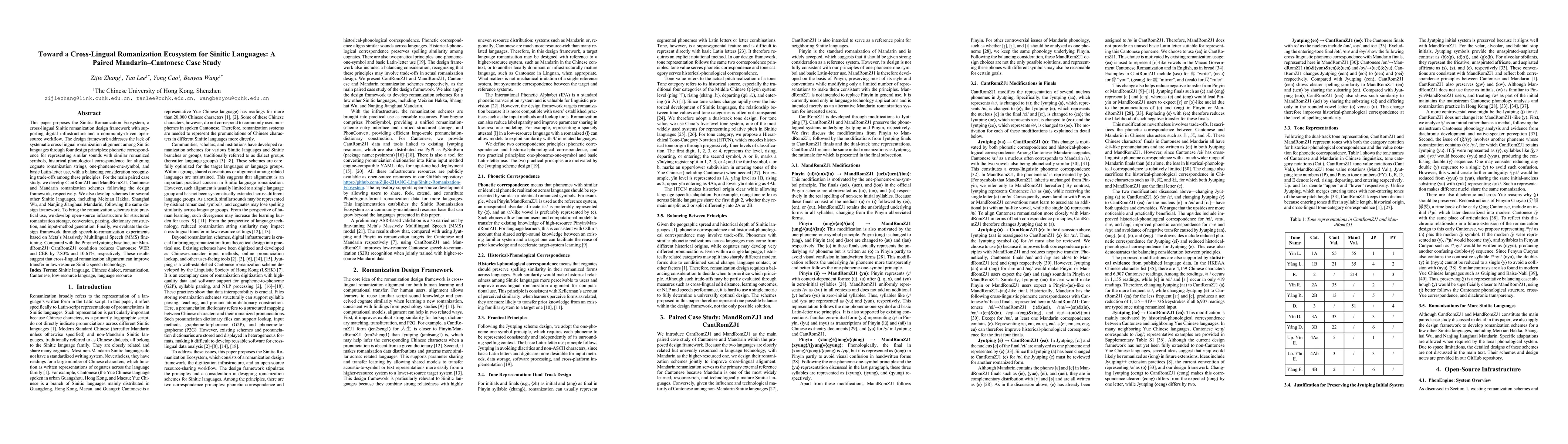 Thumbnail for Toward a Cross-Lingual Romanization Ecosystem for Sinitic Languages: A Paired Mandarin-Cantonese Case Study