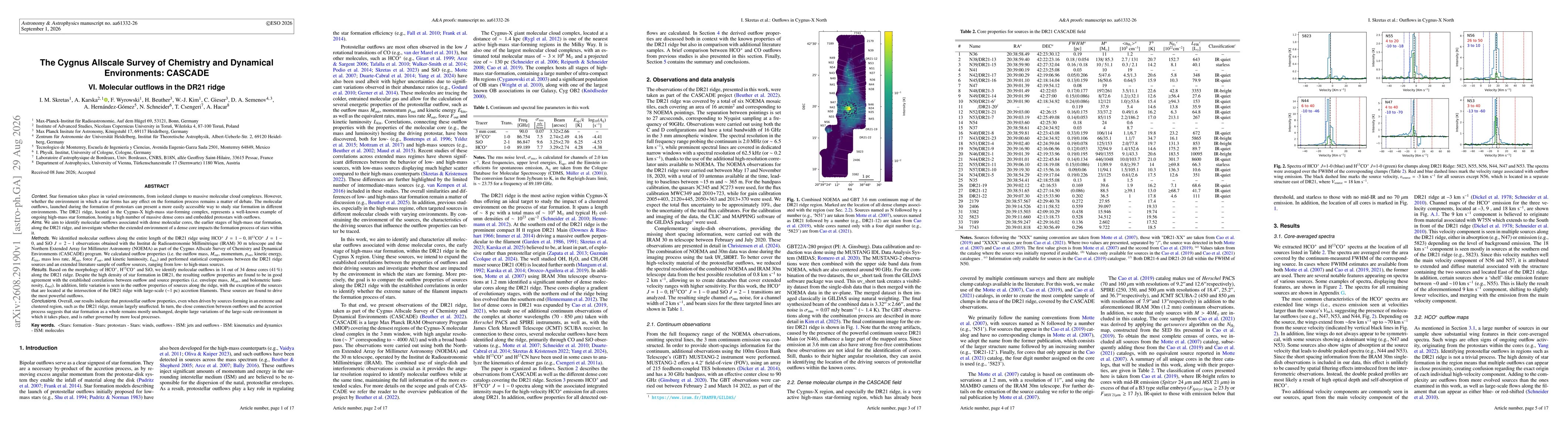 Thumbnail for The Cygnus Allscale Survey of Chemistry and Dynamical Environments: CASCADE: VI. Molecular outflows in the DR21 ridge