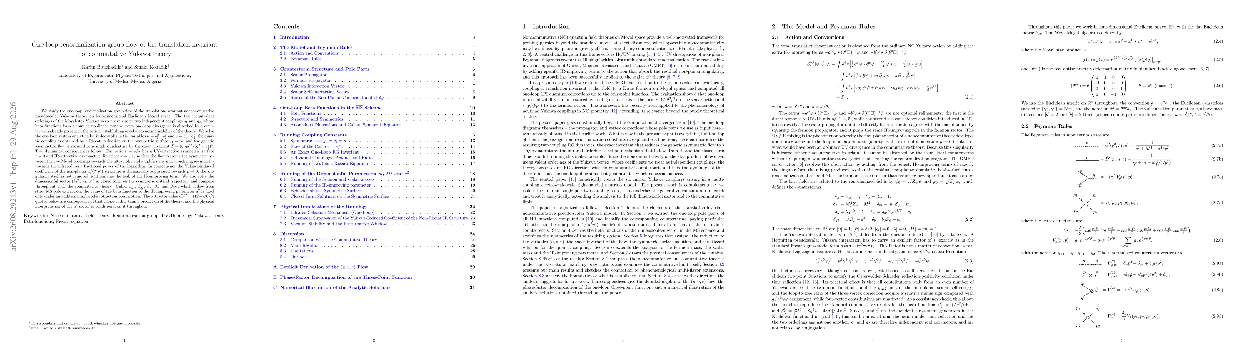 Thumbnail for One-loop renormalization group flow of the translation-invariant noncommutative Yukawa theory