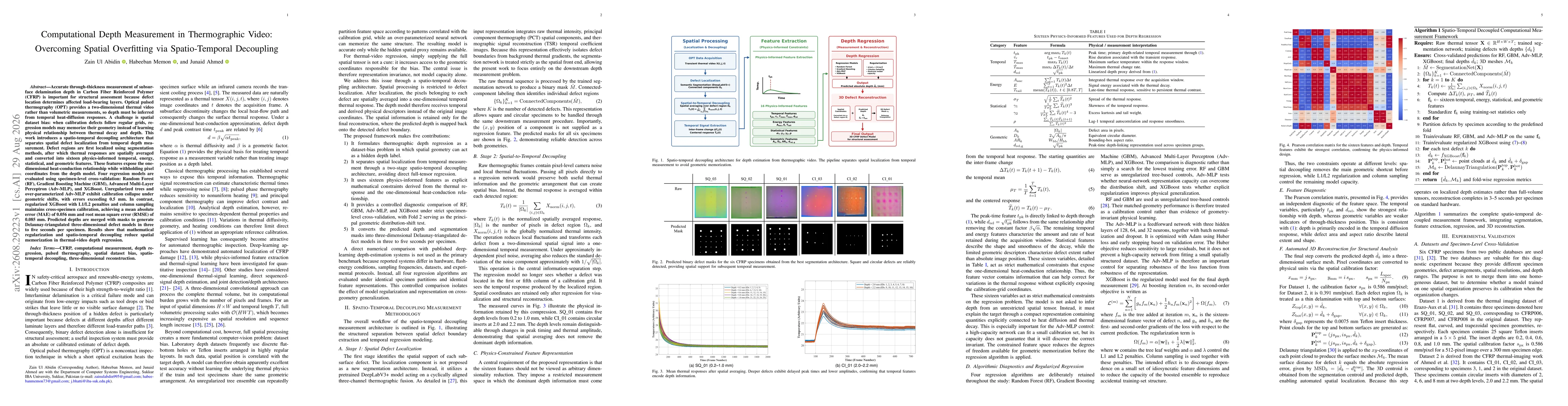 Thumbnail for Computational Depth Measurement in Thermographic Video: Overcoming Spatial Overfitting via Spatio-Temporal Decoupling