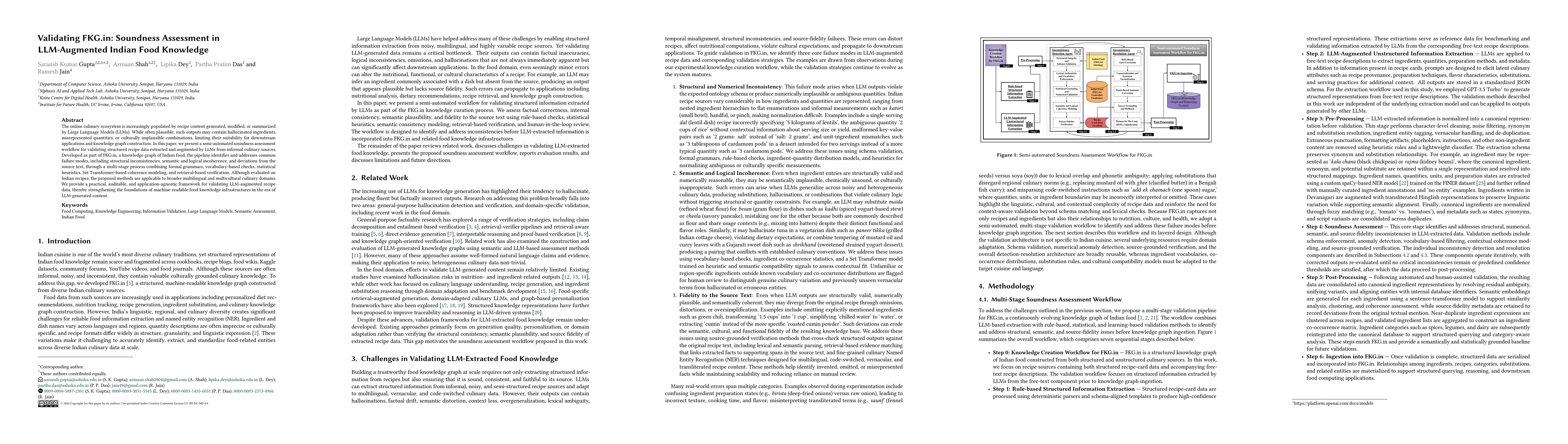 Thumbnail for Validating FKG.in: Soundness Assessment in LLM-Augmented Indian Food Knowledge