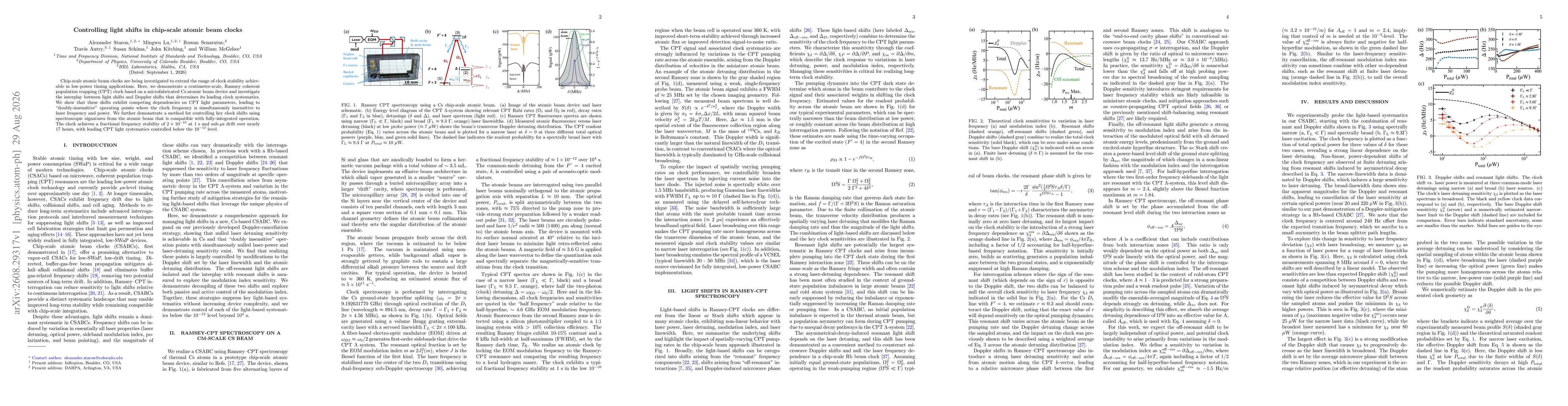 Thumbnail for Controlling light shifts in chip-scale atomic beam clocks