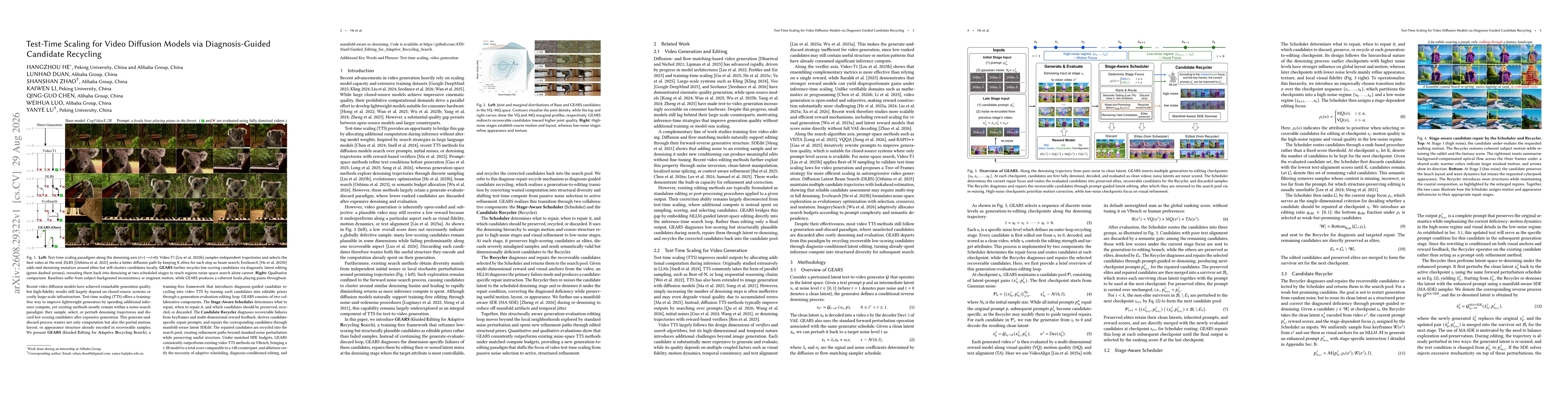 Thumbnail for Test-Time Scaling for Video Diffusion Models via Diagnosis-Guided Candidate Recycling