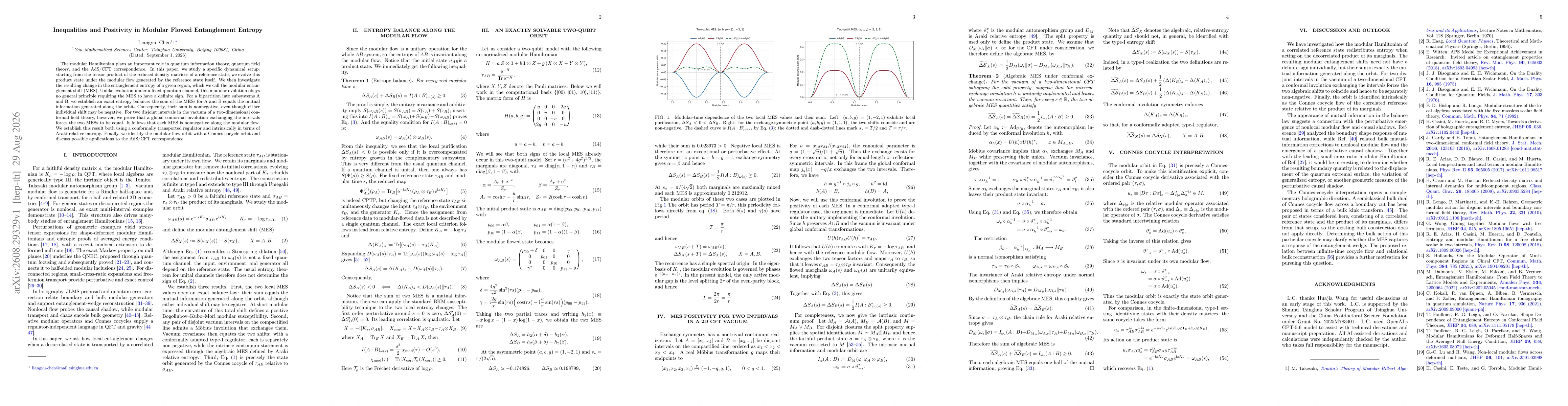 Thumbnail for Inequalities and Positivity in Modular Flowed Entanglement Entropy