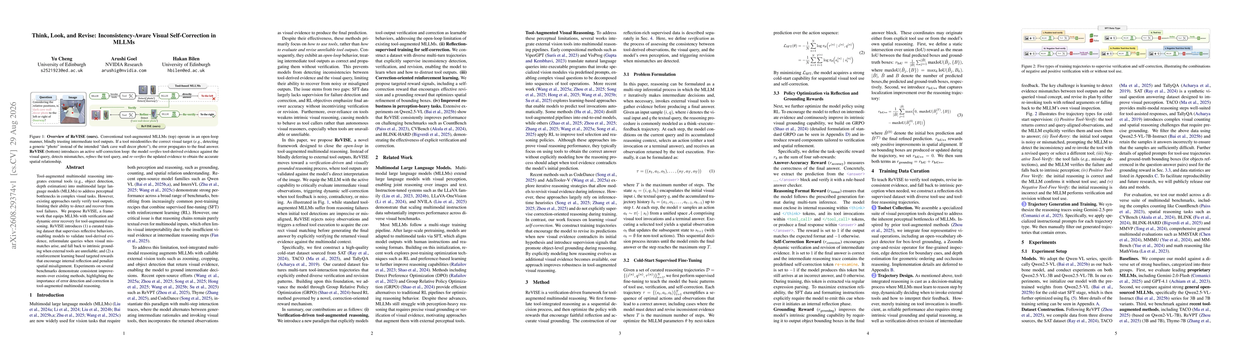 Thumbnail for Think, Look, and Revise: Inconsistency-Aware Visual Self-Correction in MLLMs