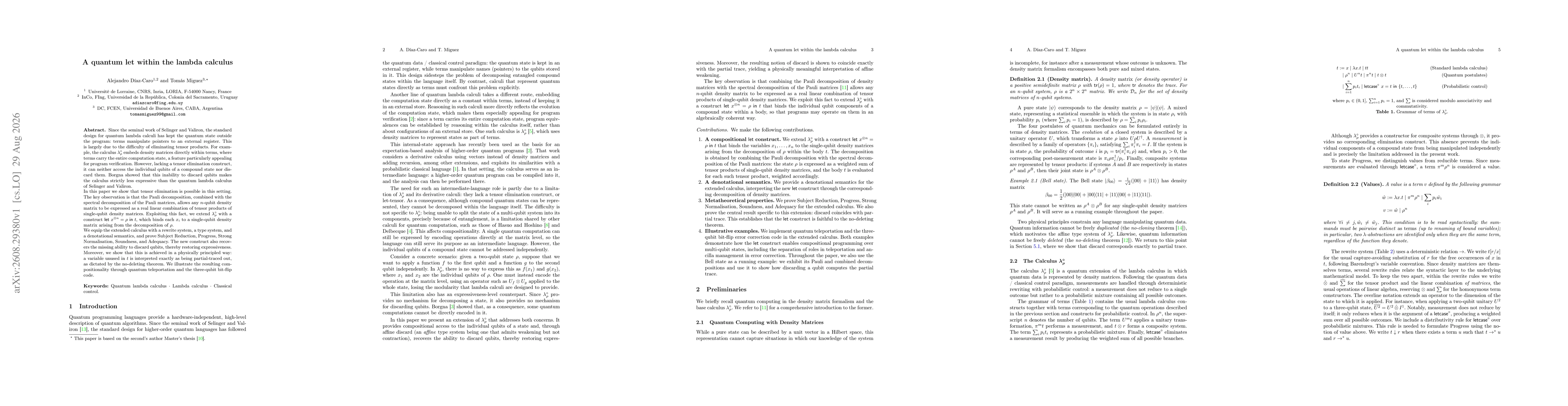 Thumbnail for A quantum let within the lambda calculus