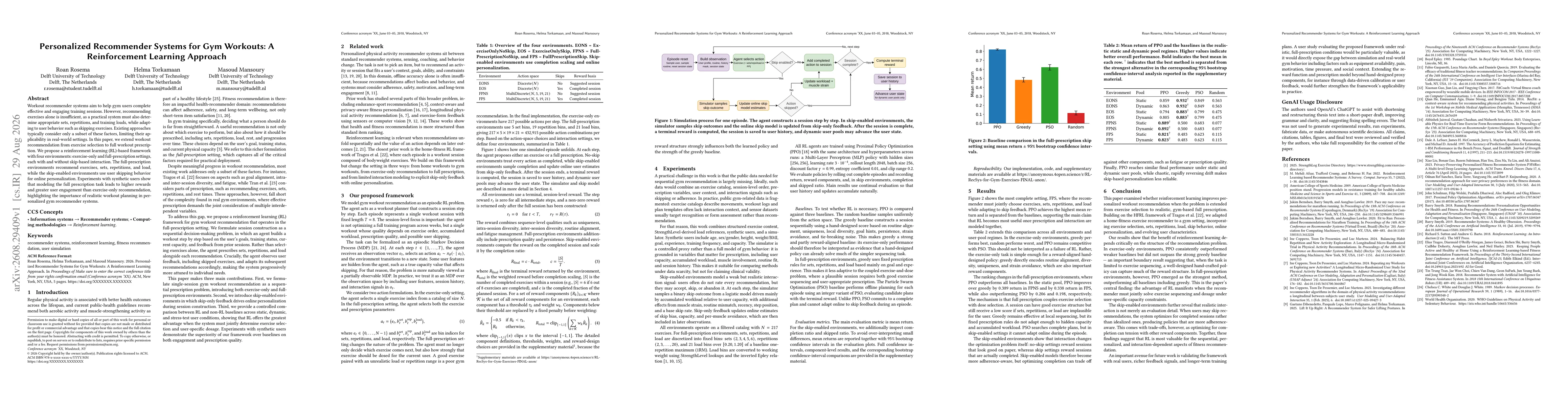 Thumbnail for Personalized Recommender Systems for Gym Workouts: A Reinforcement Learning Approach