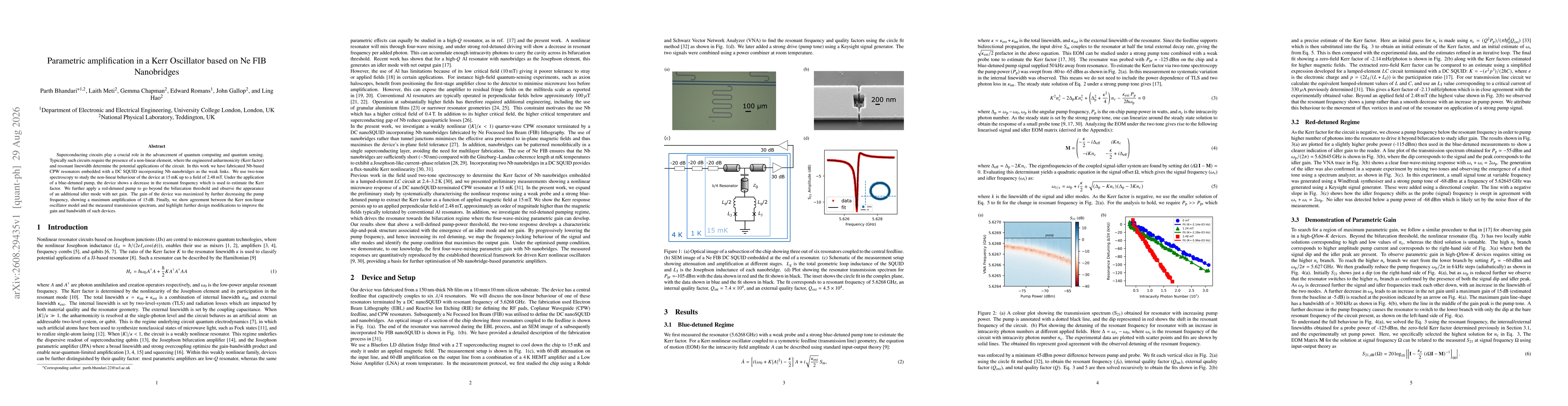 Thumbnail for Parametric amplification in a Kerr Oscillator based on Ne FIB Nanobridges