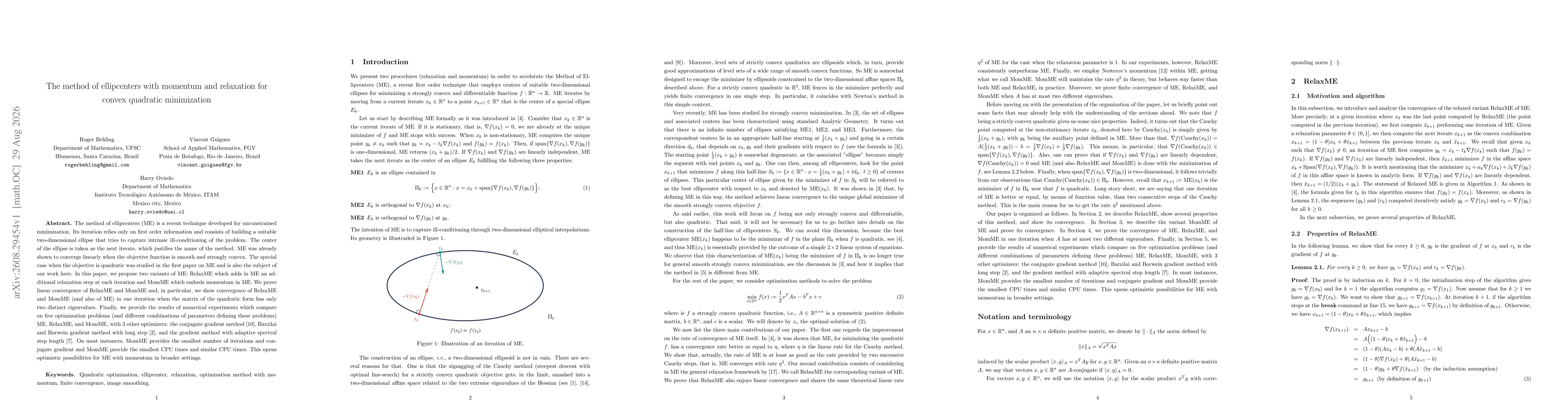 Thumbnail for The method of ellipcenters with momentum and relaxation for convex quadratic minimization