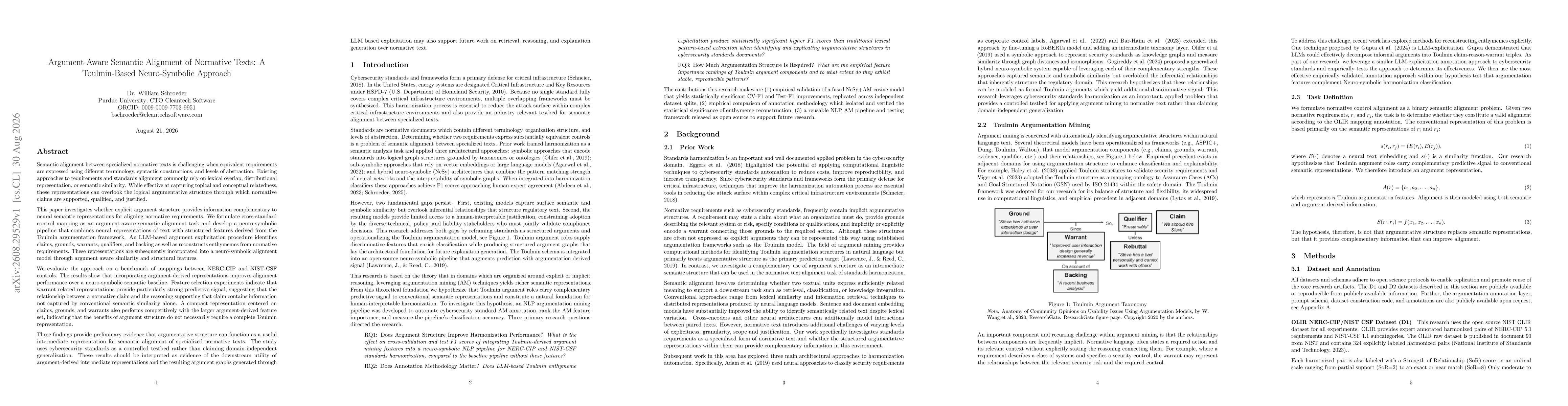 Thumbnail for Argument-Aware Semantic Alignment of Normative Texts: A Toulmin-Based Neuro-Symbolic Approach