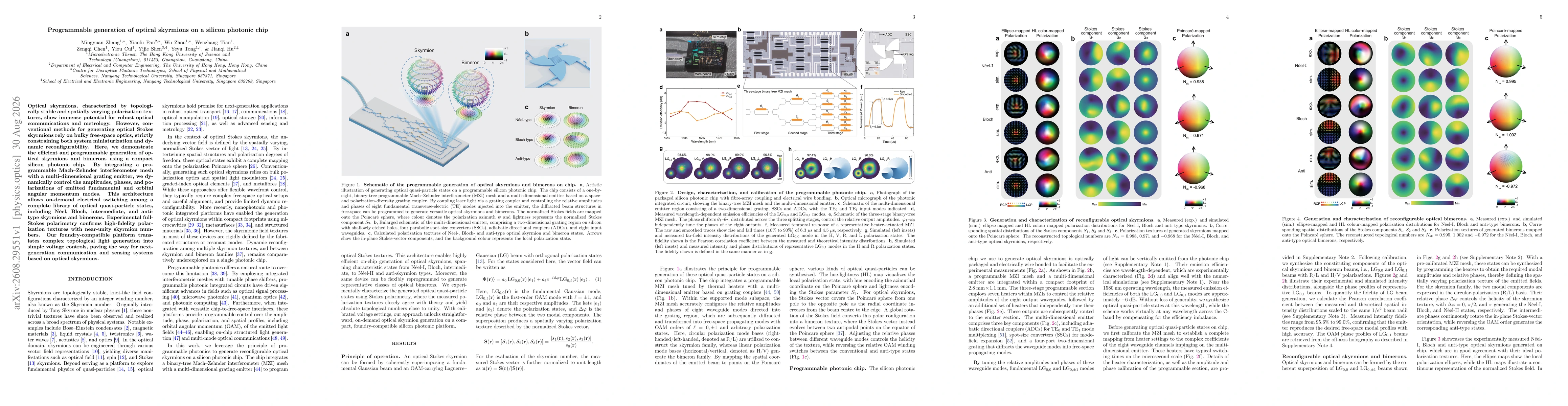 Thumbnail for Programmable generation of optical skyrmions on a silicon photonic chip