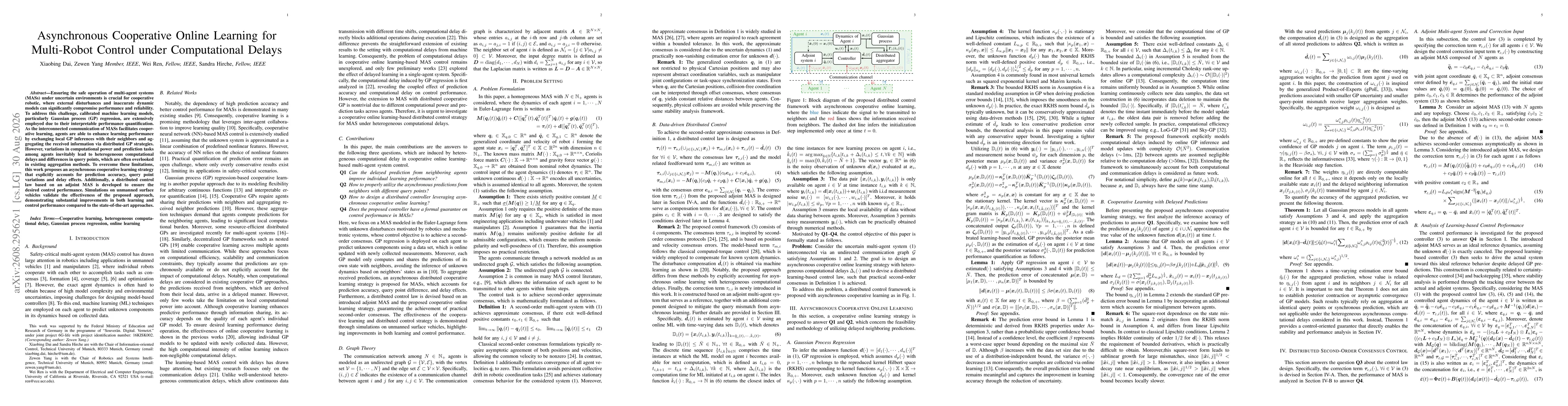 Thumbnail for Asynchronous Cooperative Online Learning for Multi-Robot Control under Computational Delays