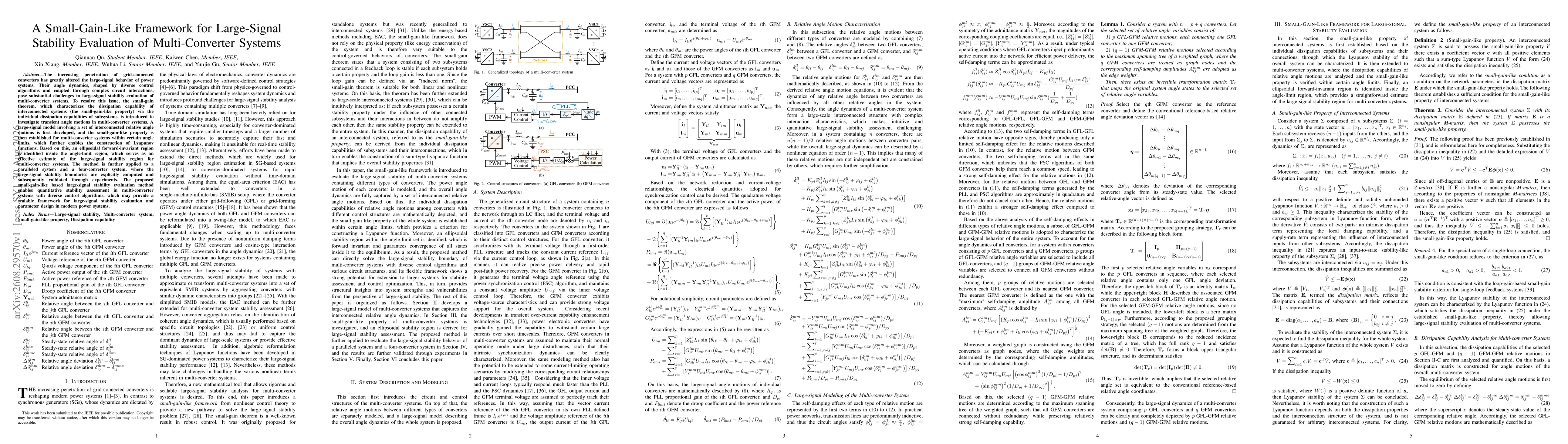 Thumbnail for A Small-Gain-Like Framework for Large-Signal Stability Evaluation of Multi-Converter Systems