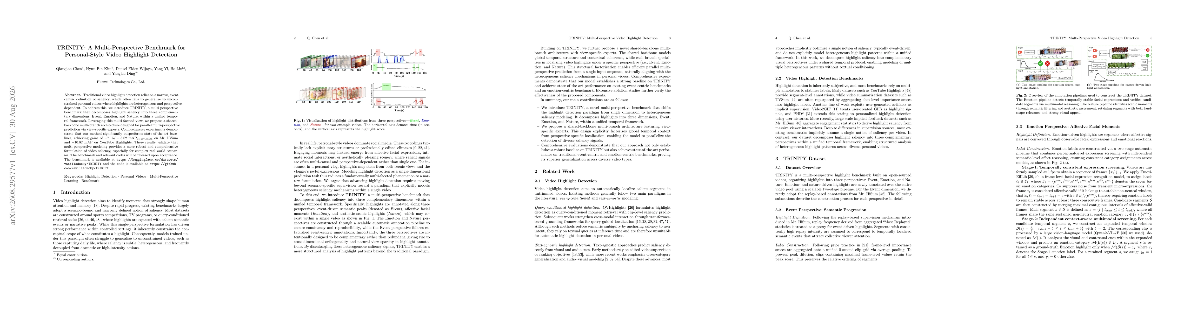 Thumbnail for TRINITY: A Multi-Perspective Benchmark for Personal-Style Video Highlight Detection