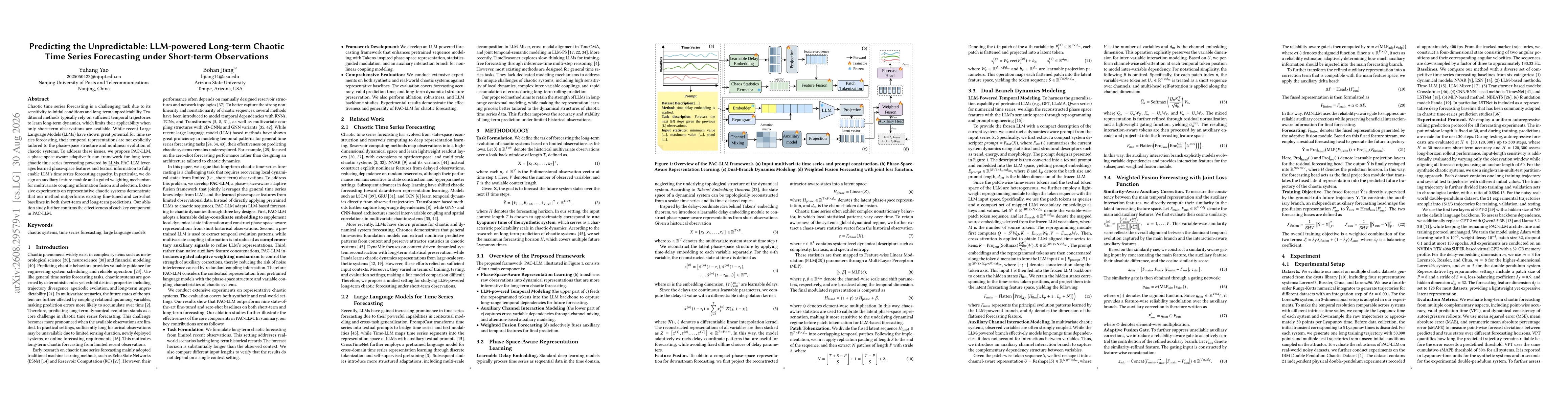 Thumbnail for Predicting the Unpredictable: LLM-powered Long-term Chaotic Time Series Forecasting under Short-term Observations