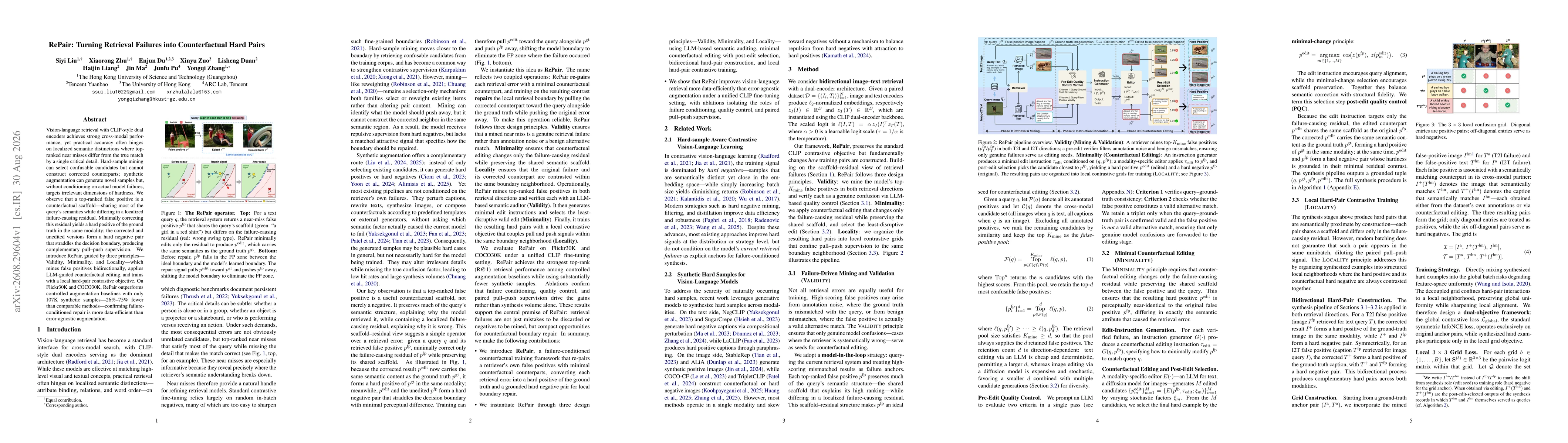 Thumbnail for RePair: Turning Retrieval Failures into Counterfactual Hard Pairs