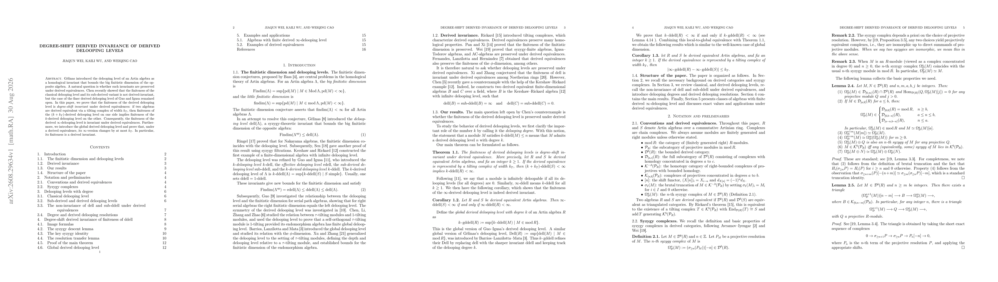 Thumbnail for Degree-shifted derived invariance of derived delooping levels